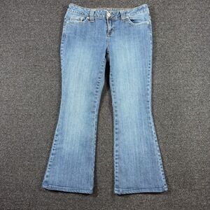 SO‎ Wear It Declare It Flared Jeans Womens 11 Average Med Wash Low Rise Bootcut